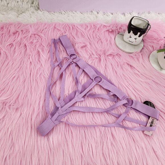 NWT {Victoria's Secret} Lavender Strappy Cheekini Large: Seductive Comfort NWT - Picture 1 of 7